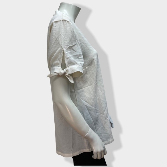 MODCLOTH White Tie Sleeve Blouse - Picture 5 of 6
